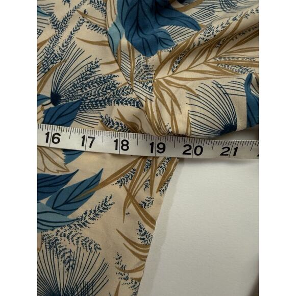 Vintage 80s Koret Blue‎ Floral Button-Up Long-Sleeve Blouse - Picture 10 of 11